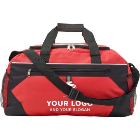 Sac de sport personnalisé en polyester idéal pour vos loisirs - Daphne Matières : aluminium Couleurs : blanc objet publicitaire 