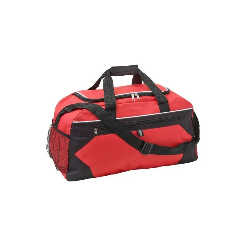 Sac de sport personnalisé en polyester idéal pour vos loisirs - Daphne Matières : aluminium Couleurs : blanc personnalisation su