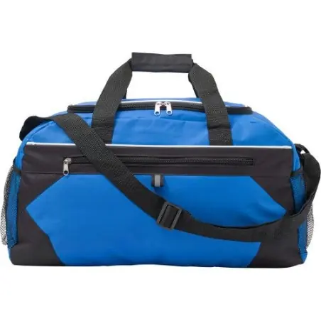 Sac de sport personnalisé en polyester idéal pour vos loisirs - Daphne Matières : aluminium Couleurs : bleu marine marquage lase