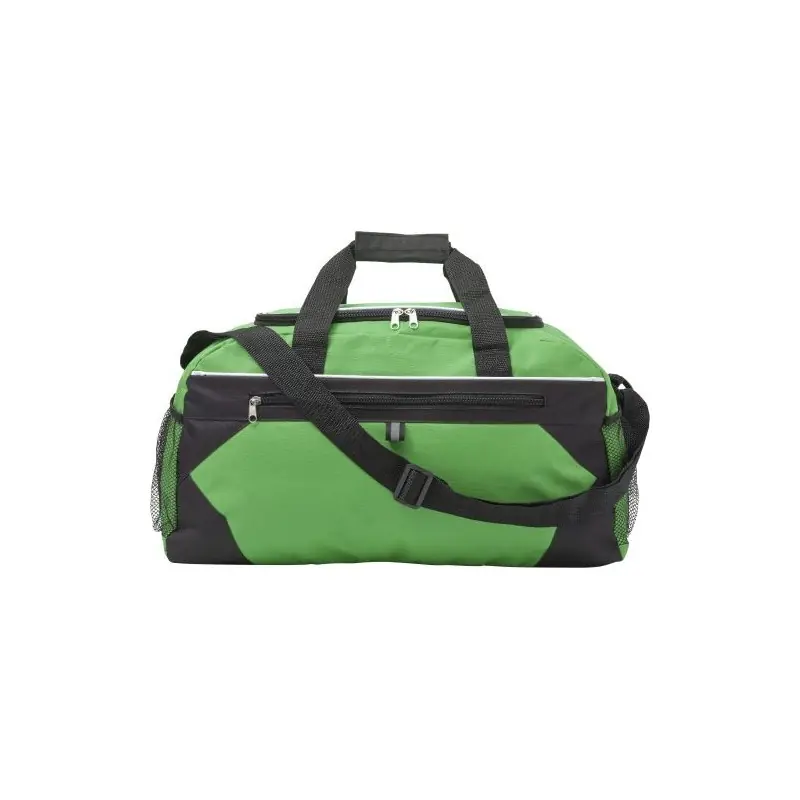 Sac de sport personnalisé en polyester idéal pour vos loisirs - Daphne Matières : bambou Couleurs : argenté personnalisable avec