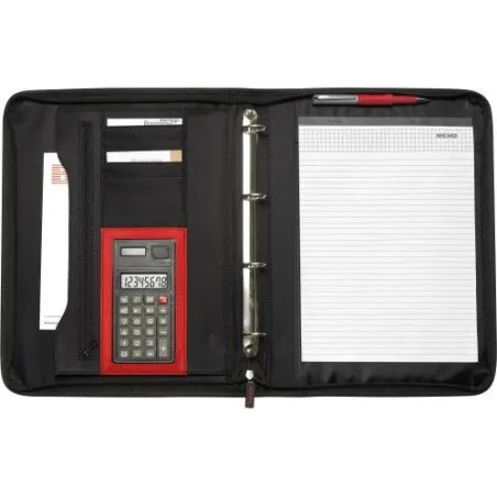 Porte-documents Pratique Publicitaire Écologique Lianna - Accessoire Professionnel Matières : aluminium recyclé  Couleurs : roug