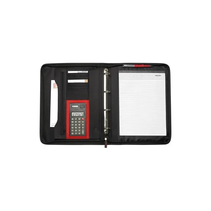 Porte-documents Pratique Publicitaire Écologique Lianna - Accessoire Professionnel Matières : aluminium recyclé  Couleurs : roug