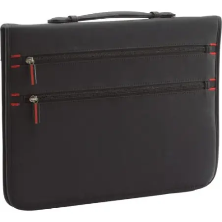 Porte-documents Pratique Publicitaire Écologique Lianna - Accessoire Professionnel Matières : aluminium recyclé  Couleurs : roug