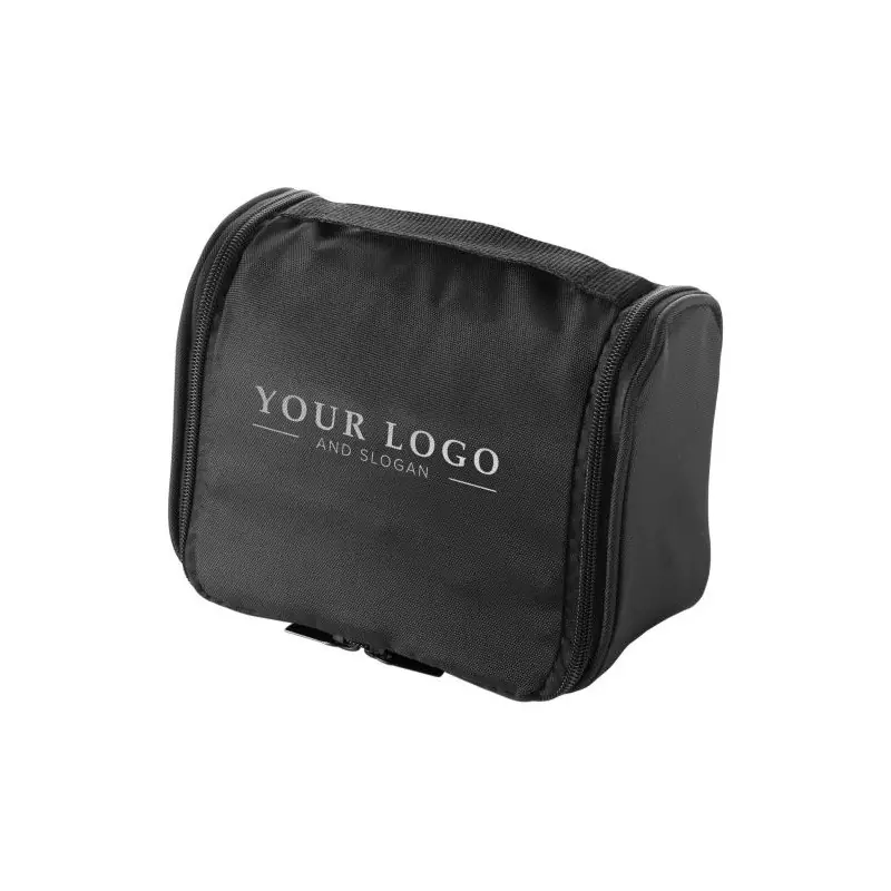 Trousse de toilette personnalisée en polyester Noëlle Matières : polyester Taille textile : M Couleurs : gris goodies publicitai