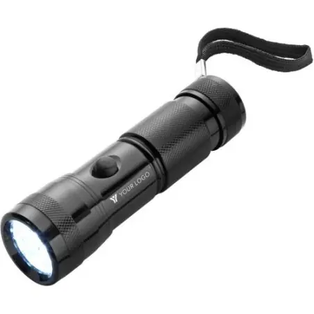 Torche personnalisée en métal - Romeo Matières : acier inoxydable Couleurs : bleu marine marquage laser ultra précis