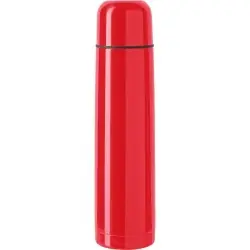 Bouteille isotherme personnalisée en acier inoxydable de 1 000 ml - Quentin Matières : bois Couleurs : rouge