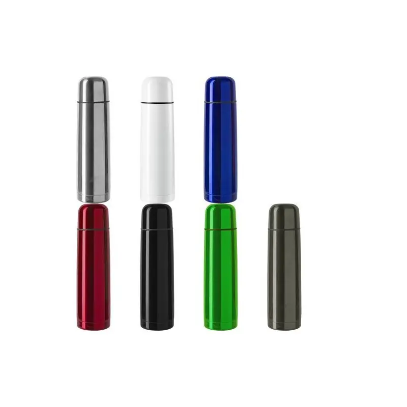 Bouteille isotherme personnalisée en acier inoxydable de 500 ml Mona Matières : aluminium recyclé  Couleurs : noir objet publici