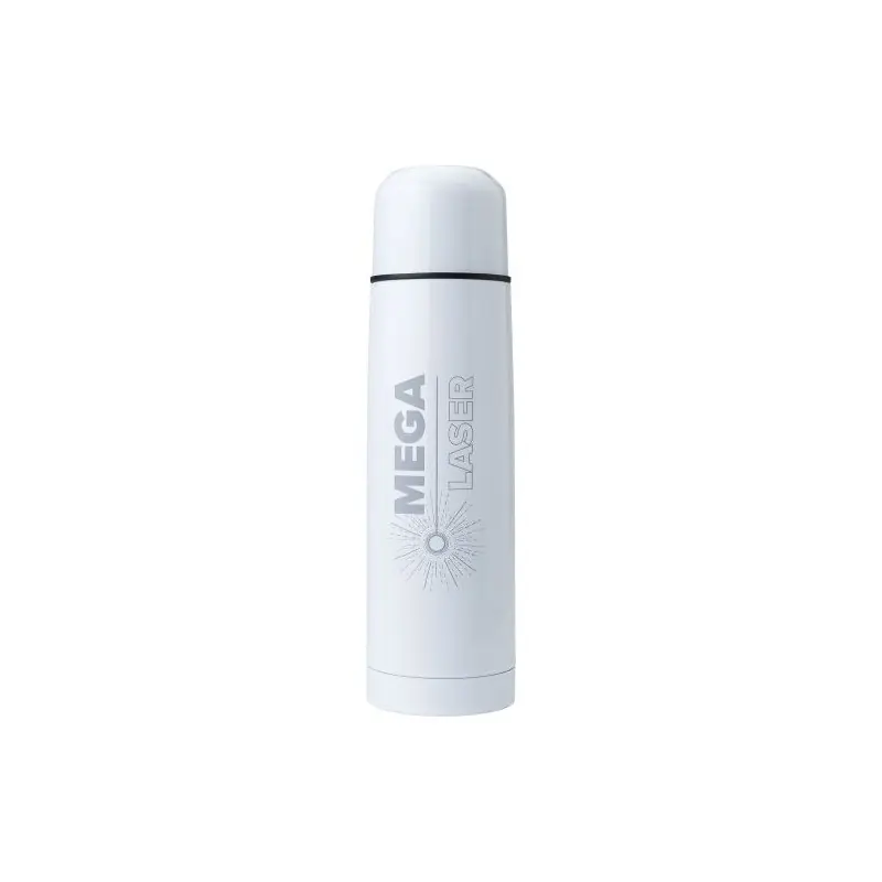 Bouteille isotherme personnalisée en acier inoxydable de 500 ml Mona Couleurs : blanc objet promo petit budget