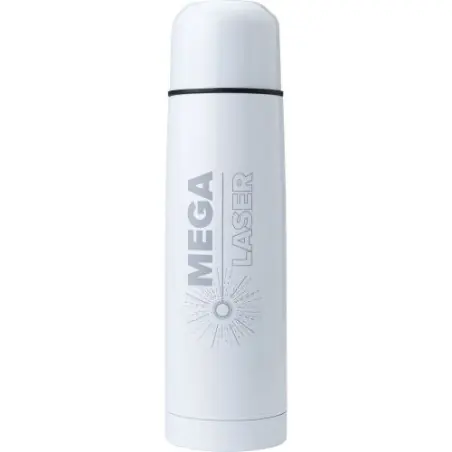 Bouteille isotherme personnalisée en acier inoxydable de 500 ml Mona Couleurs : blanc objet promo petit budget