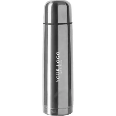 Bouteille isotherme personnalisée en acier inoxydable de 500 ml Mona Couleurs : blanc impression haute définition