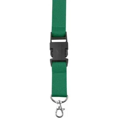 Lanyard personnalisé en polyester accessoire publicitaire Bobbi Matières : coton Taille textile : L Couleurs : vert livraison ex
