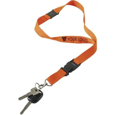 Lanyard personnalisé en polyester accessoire publicitaire Bobbi Matières : coton Taille textile : L Couleurs : naturel objet pro