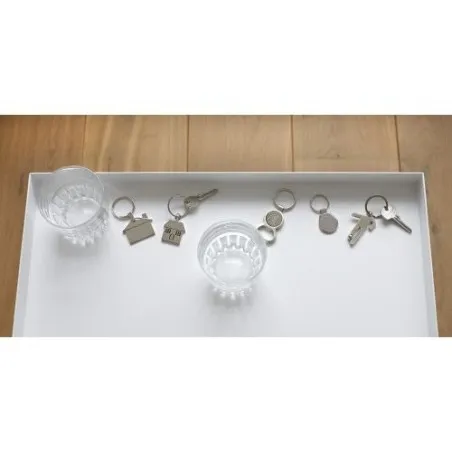 Porte-clés métalliques personnalisés Mika - Cadeau Matières : aluminium Couleurs : bleu marine marquage laser ultra précis