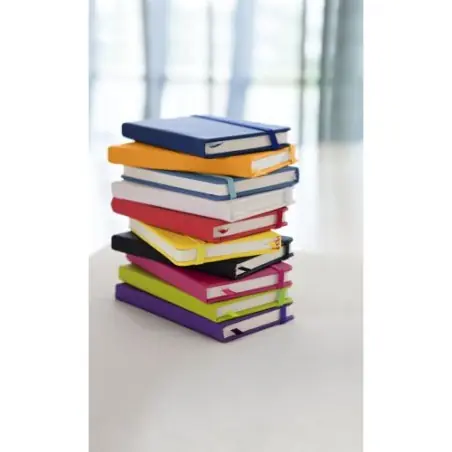 Carnet A6 Écologique avec Couverture PU Élégante Dita Couleurs : blanc Matières : polyester recyclé cadeau entreprise pas cher