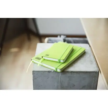 Carnet A6 Écologique avec Couverture PU Élégante Dita Couleurs : gris Matières : polyester recyclé objet promo petit budget