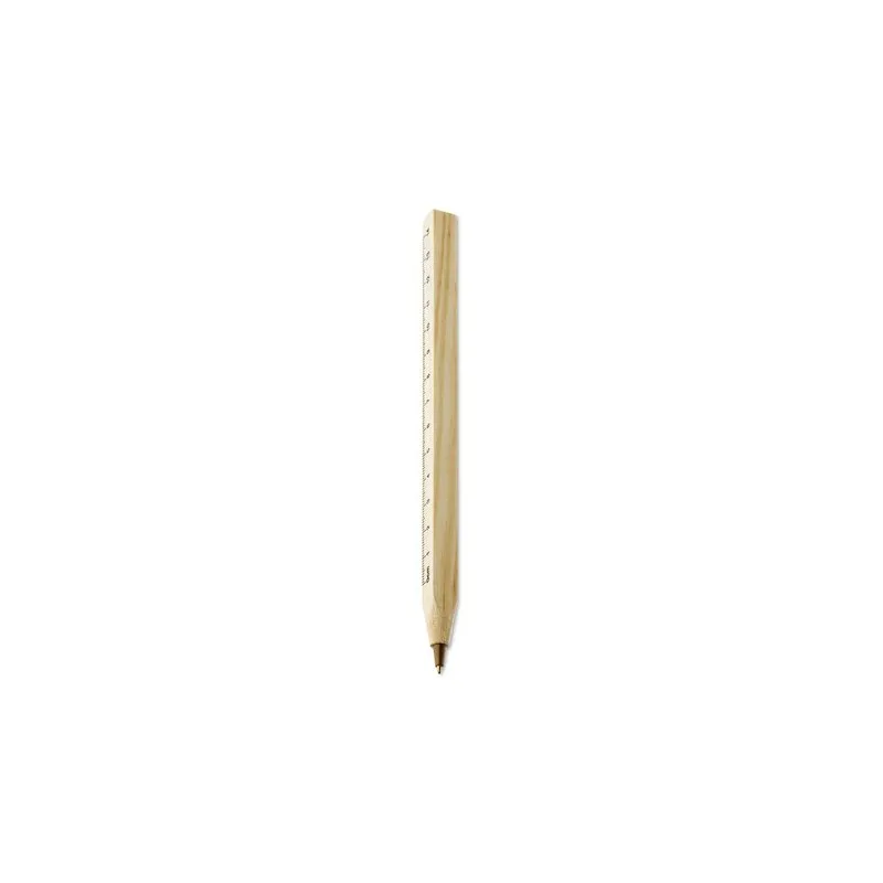 Stylo Bille et Règle en Bois WOODAVE - Pratique et Élégant