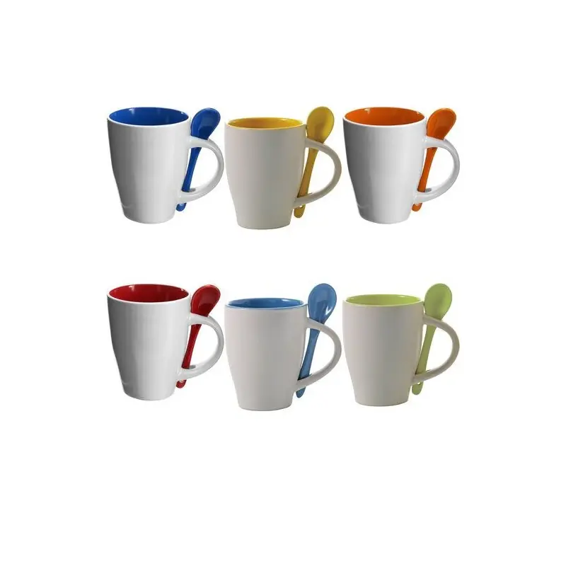 Mug en céramique personnalisé idéal pour cadeau d'entreprise - Eduardo Matières : aluminium recyclé  Couleurs : bleu livraison e
