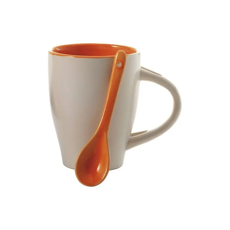Mug en céramique personnalisé idéal pour cadeau d'entreprise - Eduardo Matières : aluminium recyclé  Couleurs : rouge cadeau cli