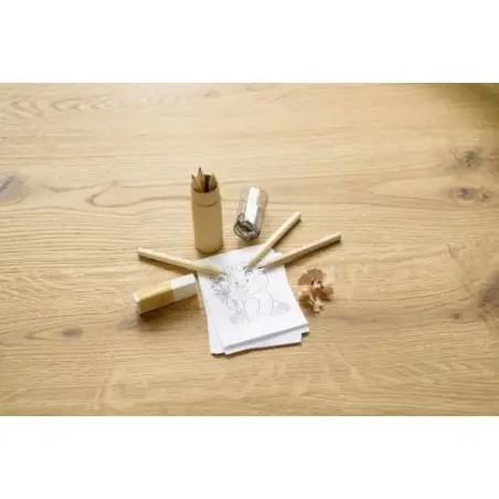 Tube de 6 Crayons Libbie avec Taille-Crayon