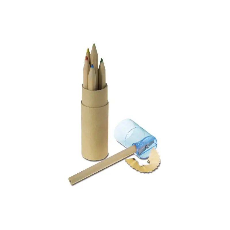 Tube de 6 Crayons Libbie avec Taille-Crayon