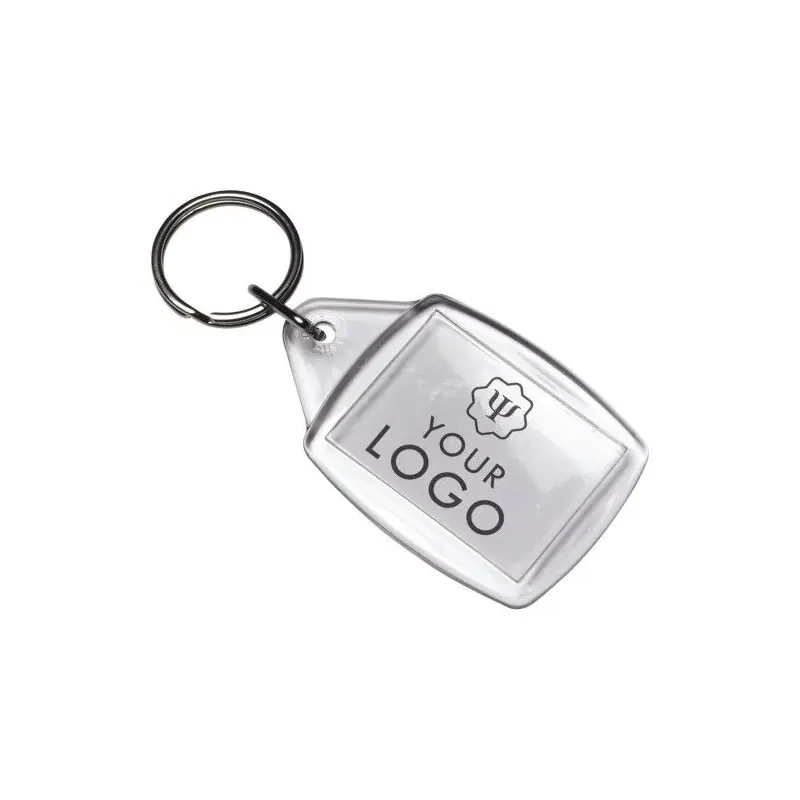 Porte-clés personnalisés en plastique écologiques Leo Matières : métal Couleurs : noir cadeau entreprise pas cher