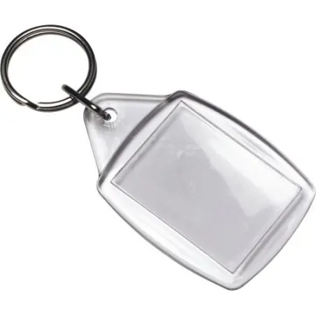 Porte-clés personnalisés en plastique écologiques Leo Matières : métal Couleurs : noir goodies publicitaire événementiel