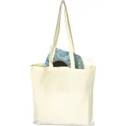 Sac shopping écologique en coton personnalisé - Hilda Matières : coton Couleurs : blanc