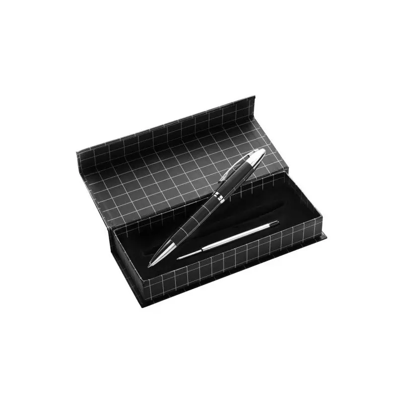 Stylo bille personnalisé en métal - Malika, cadeau d'entreprise Matières : nylon Couleurs : noir cadeau entreprise pas cher