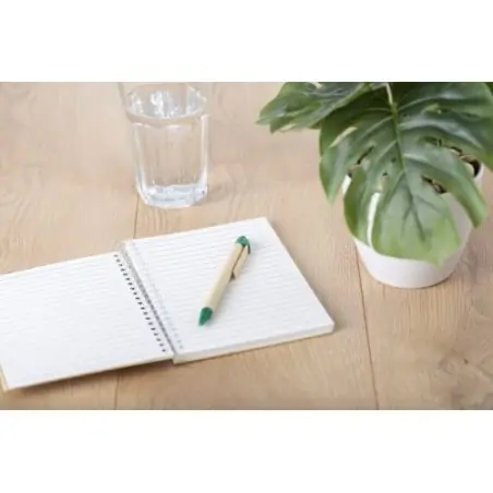 Stylo Bille Écologique en Carton Personnalisé - Peter Couleurs : vert Matières : polyester recyclé accessoire événementiel uniqu