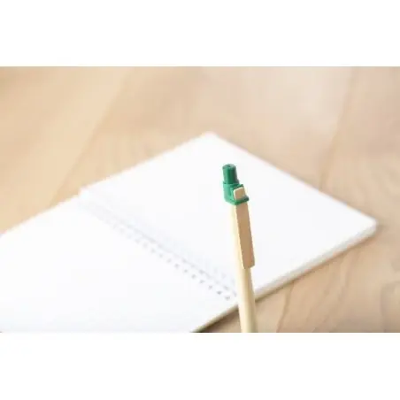 Stylo Bille Écologique en Carton Personnalisé - Peter Couleurs : vert Matières : polyester recyclé personnalisation sur mesure