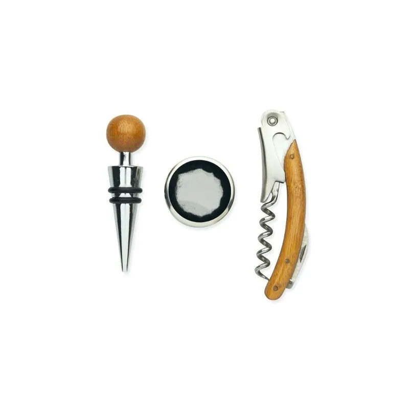 Coffret de sommelier écologique en bambou - SONOMA Matières : chanvre Couleurs : noir personnalisable avec votre logo