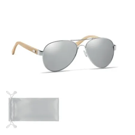 Lunettes de soleil écologiques en bambou personnalisées - Protection UV400 HONIARA Matières : coton Taille textile : XL Couleurs